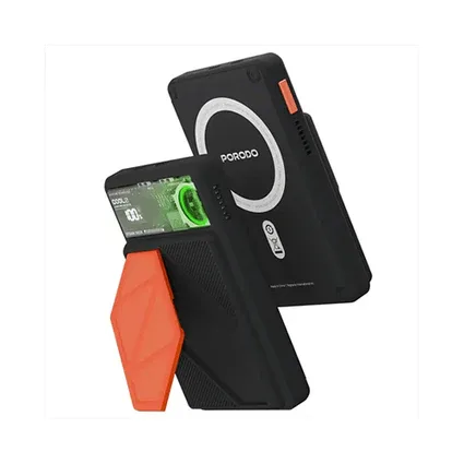 Porodo 20W Power Bank with Cooling Fan and Stand 10000mAh - Black