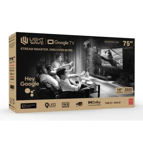 Lightwave 75inch UHD Google QLED TV 2